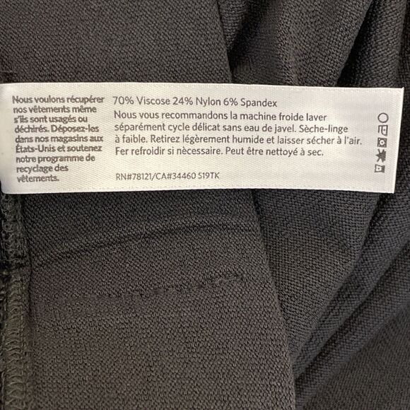 Eileen Fisher Pull-On Pants Womens Size XS Solid Black Career Professional - Picture 8 of 9